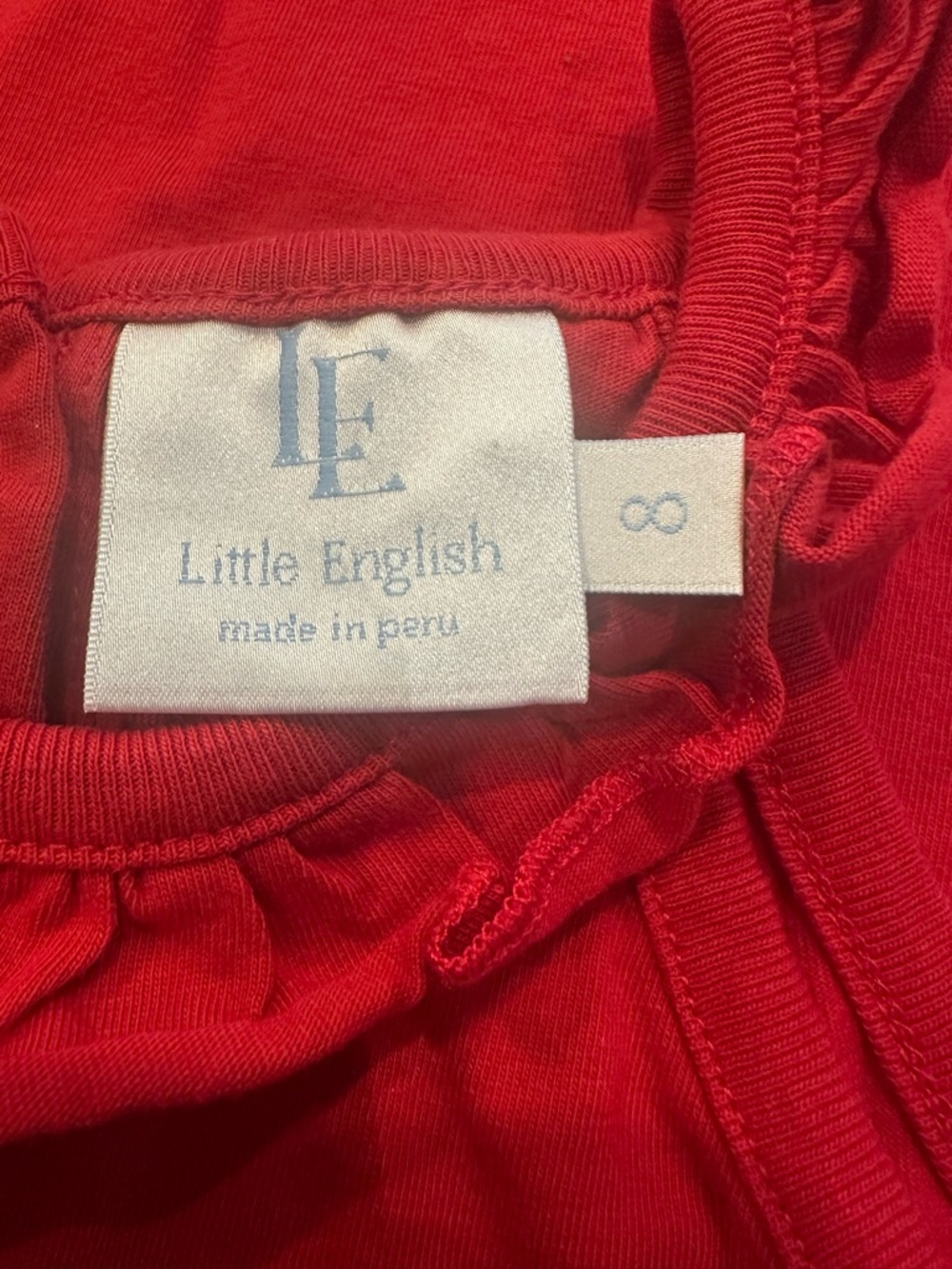 Little English Red Ruffled Tank - Picture 3 of 4